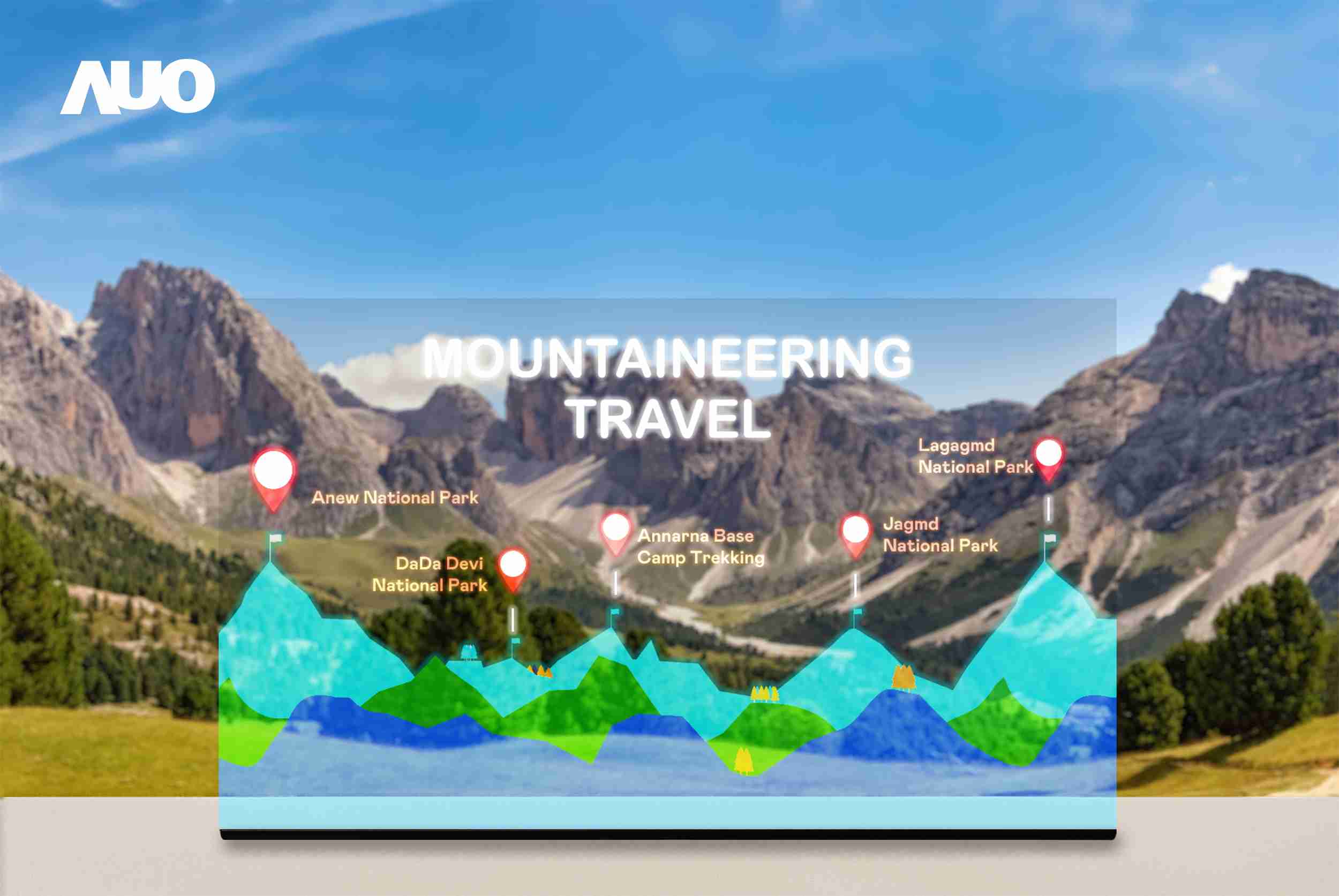 赏金国际展示全球单片尺寸最大(*)42吋透明Micro LED显示器拼接而成的〝64吋透明Micro LED显示器〞，，具备高透明度、、、、1,000 nits高亮度、、、、广色域、、、采用三边无边框的无缝拼接等多重特色，，，，呈现超高清、、、细腻画质而不遮挡后方视觉，，满足层峰需求，，可广泛运用于零售、、、、艺术展览或商业空间等场域